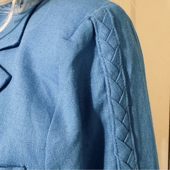 Jason Wu Notch Lapel Crop Blue Blazer NWT Size Small - Picture 8 of 13